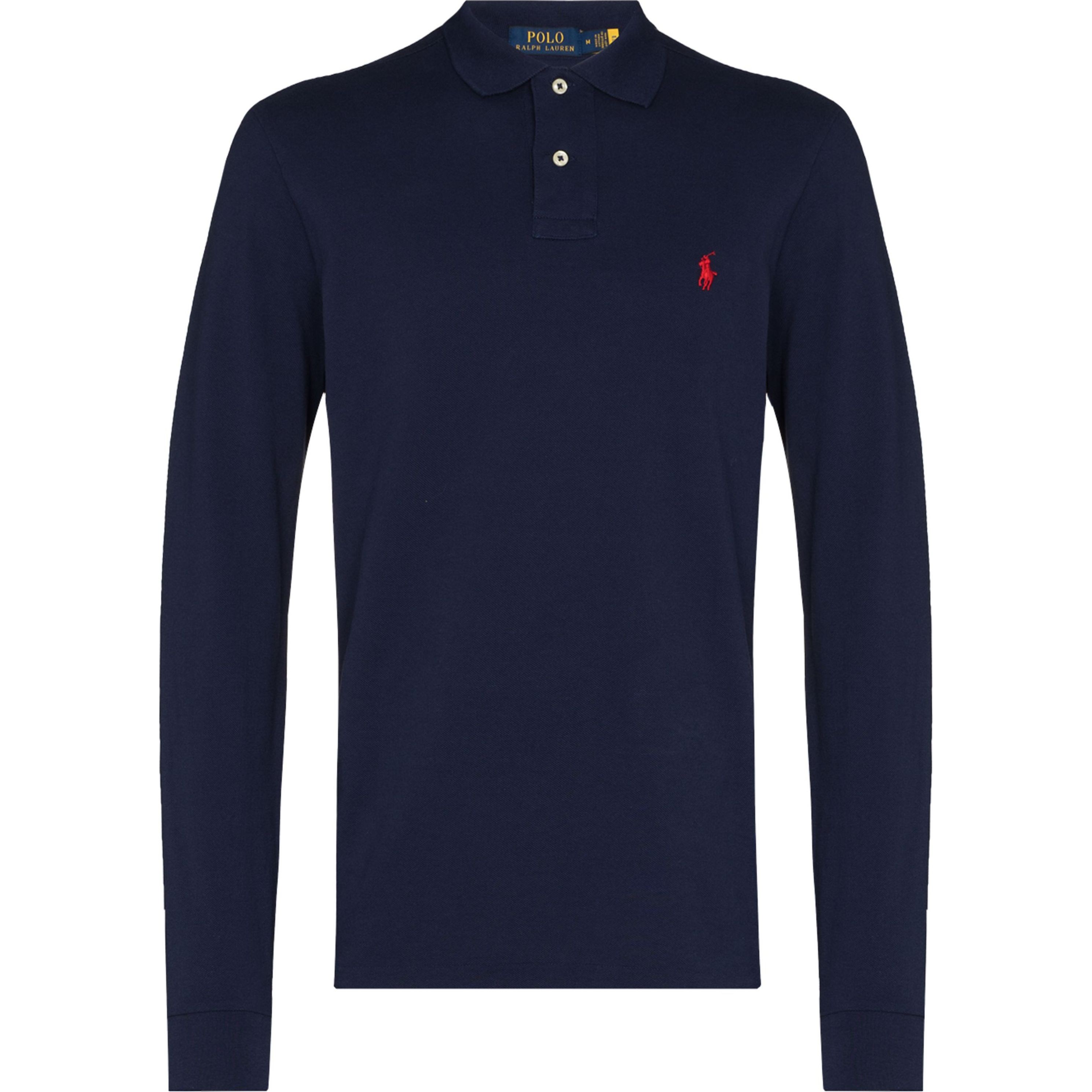POLO RALPH LAUREN Polo marškiniai ilgos rank. vyrams, Mėlyna, Long sleeve knit