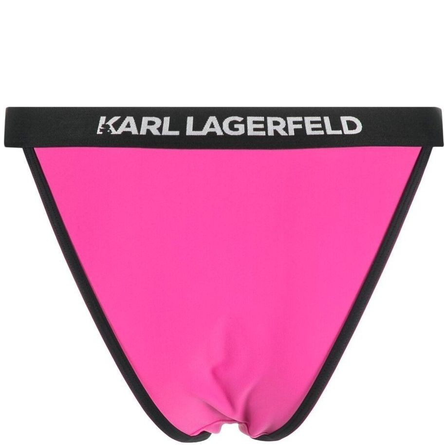 KARL LAGERFELD Apatinė kostiumėlio dalis moterims, Rožinė, Bikini bottoms w/ logo elastic 2