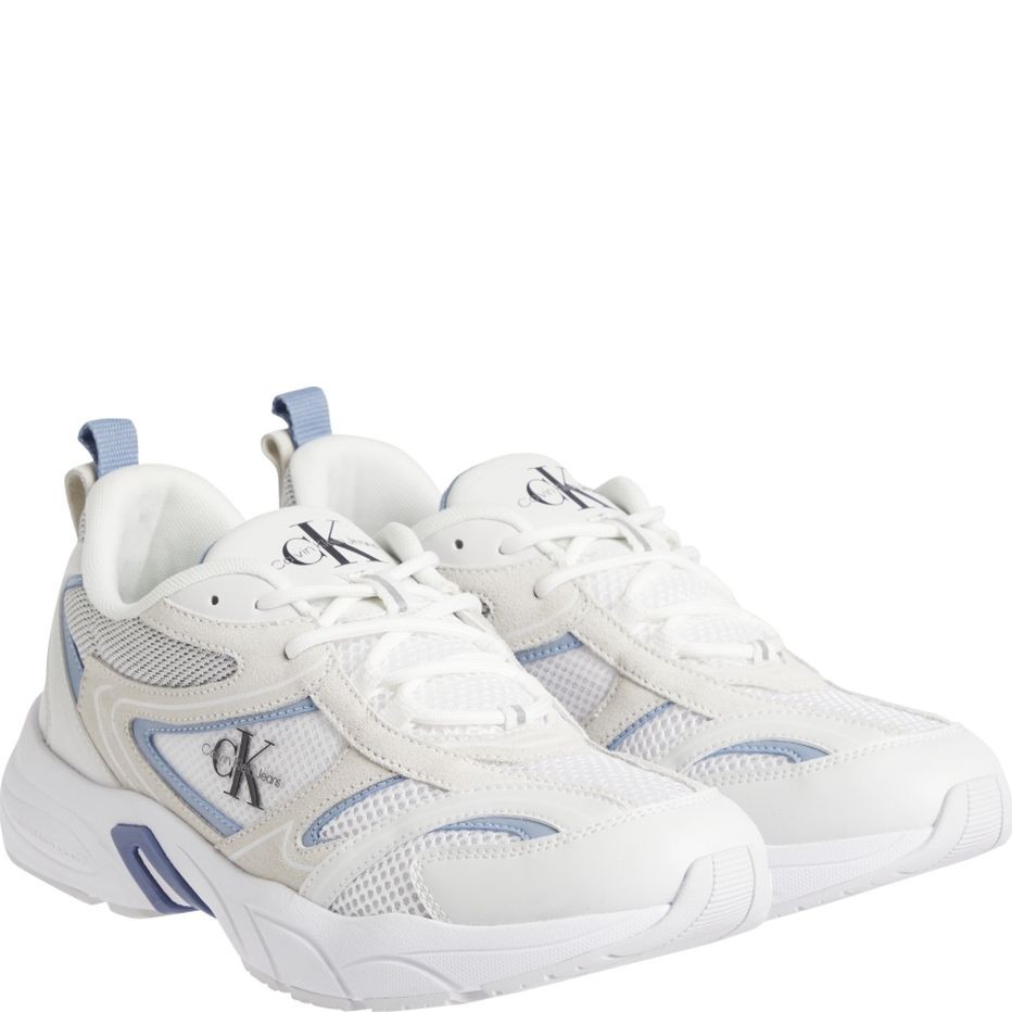 CALVIN KLEIN JEANS Sportiniai bateliai vyrams, Balta, RETRO TENNIS SU-MESH 2