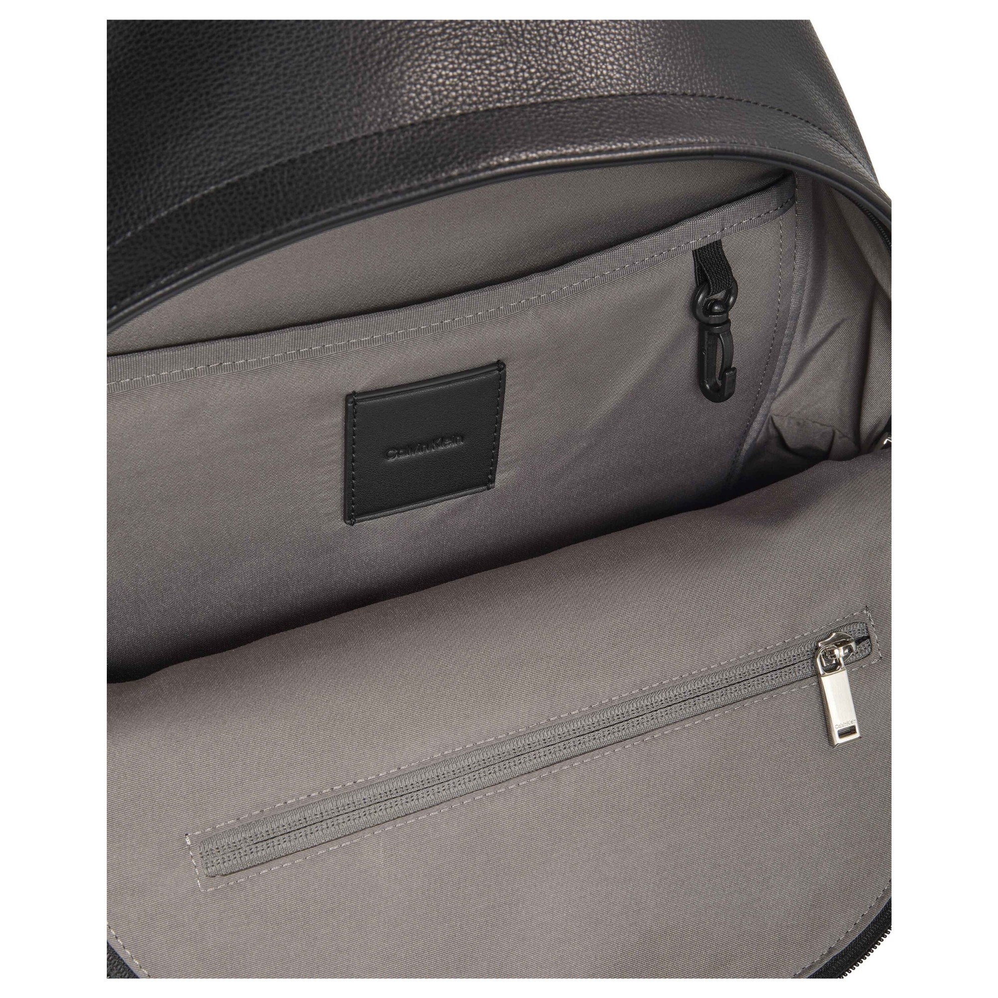 CALVIN KLEIN Kuprinė vyrams, Juoda, raised round backpack 4