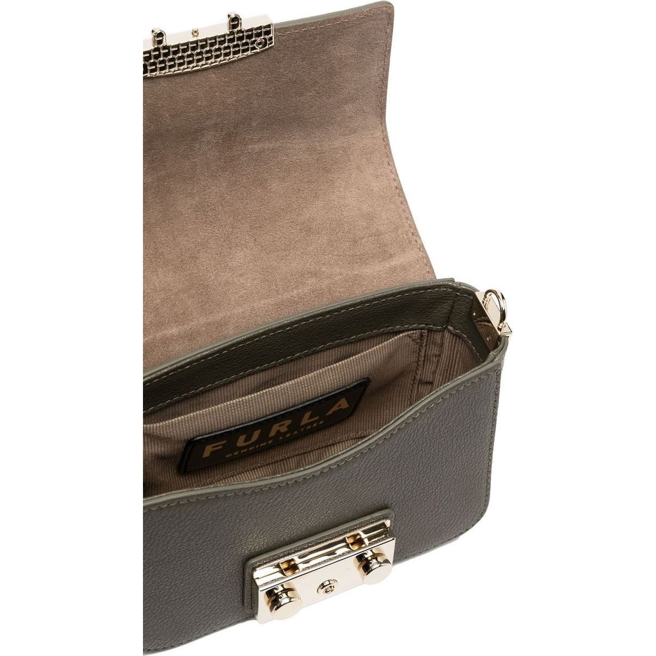 FURLA Rankinė per petį moterims, Pilka, Metropolis mini crossbody 4