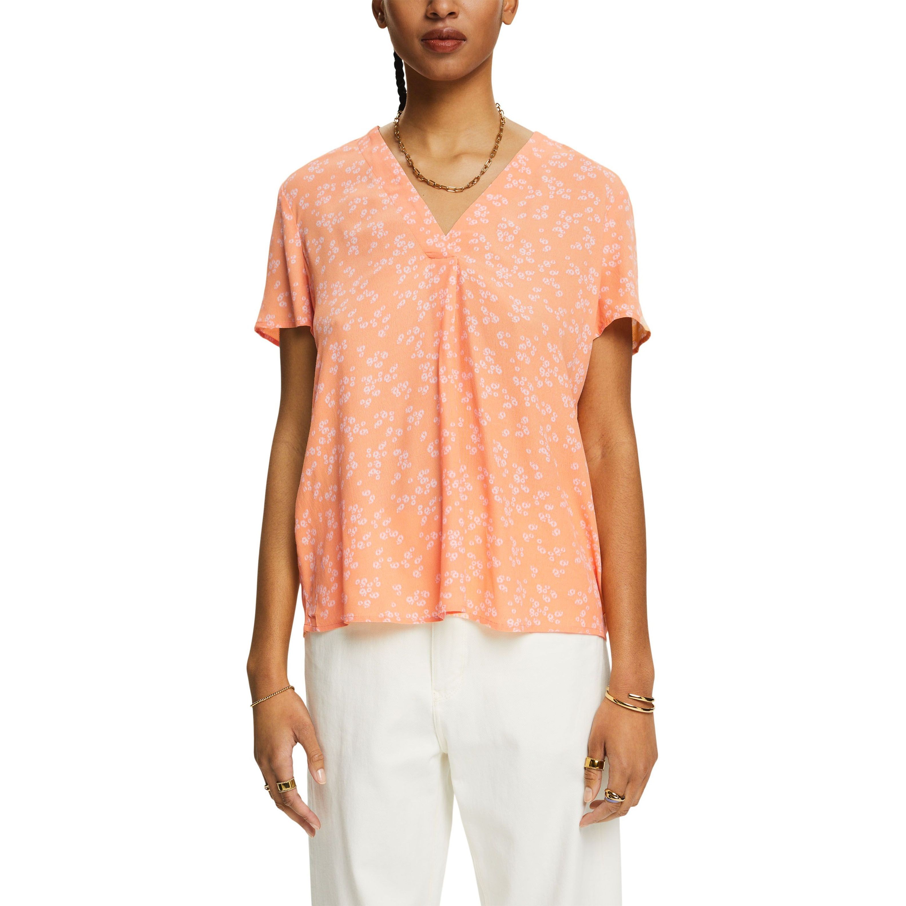 ESPRIT Palaidinės moterims, Oranžinė, ski/v neck Tops 2