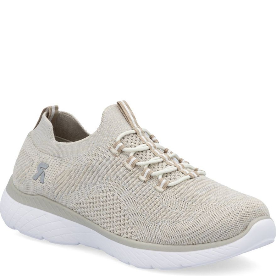 RIEKER Laisvalaikio bateliai moterims, Smėlio, Slipper 1