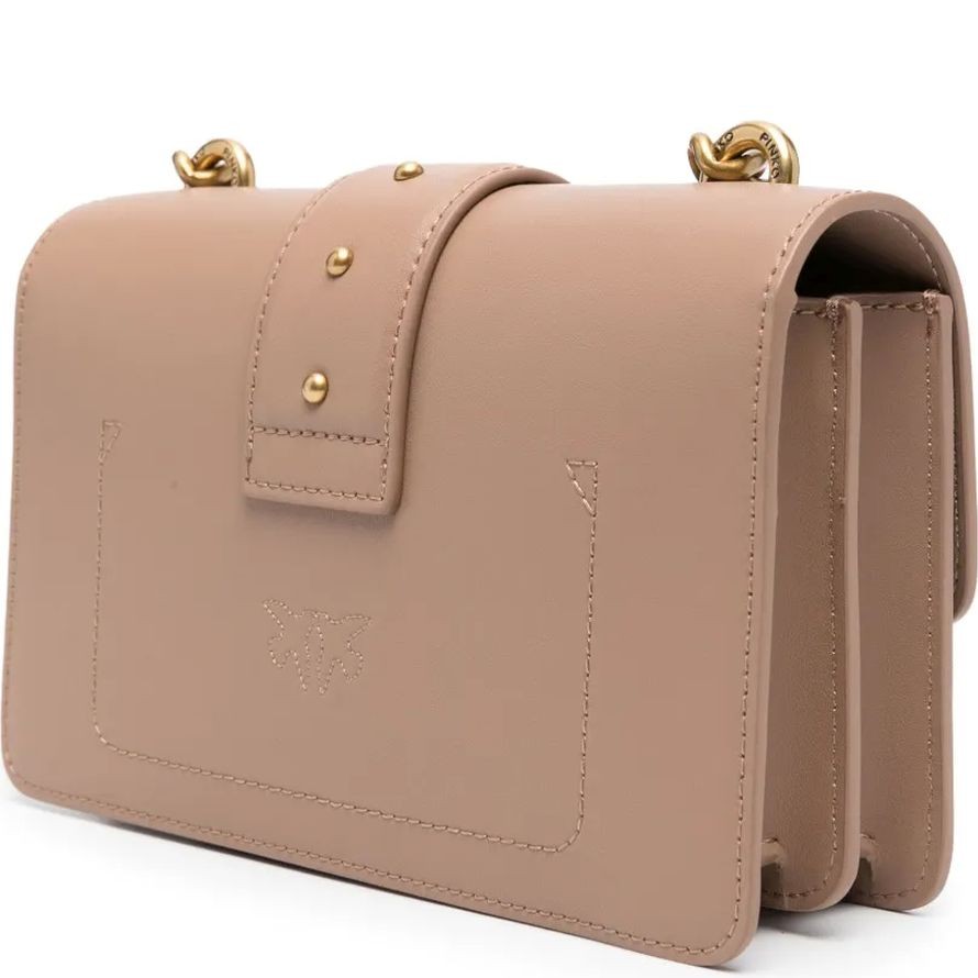 PINKO Rankinė per petį moterims, Smėlio, Love one mini crossbody 2