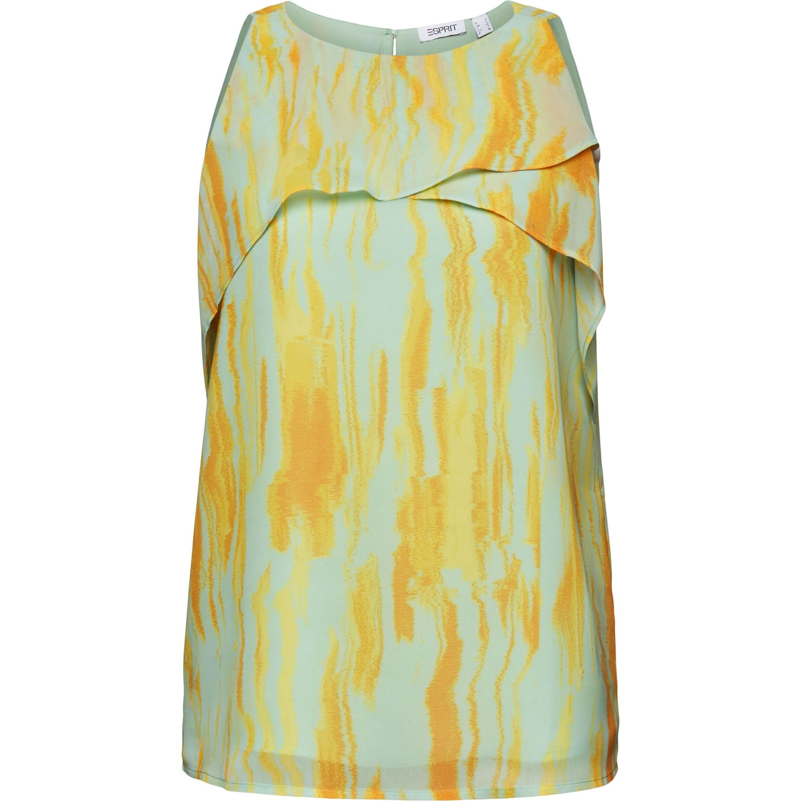 ESPRIT Palaidinės moterims, Žalia, crep chiffo Tops 1