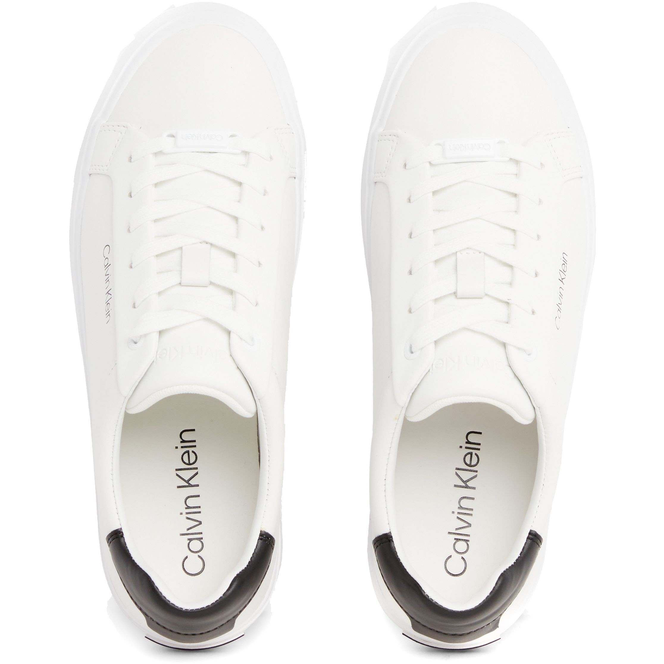 CALVIN KLEIN Laisvalaikio bateliai moterims, Balta, Vulcanized lace up leisure 4