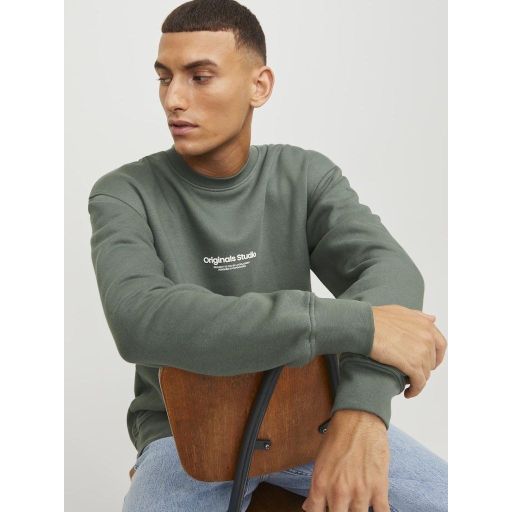JACK & JONES Sportinis nertinis vyrams, Žalia, Jorvestersweatshirt 6