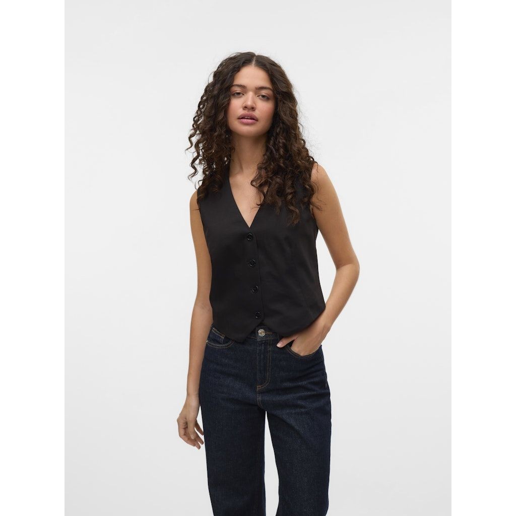 VERO MODA Liemenė moterims, Juoda, Nila tailored waistcoat 2