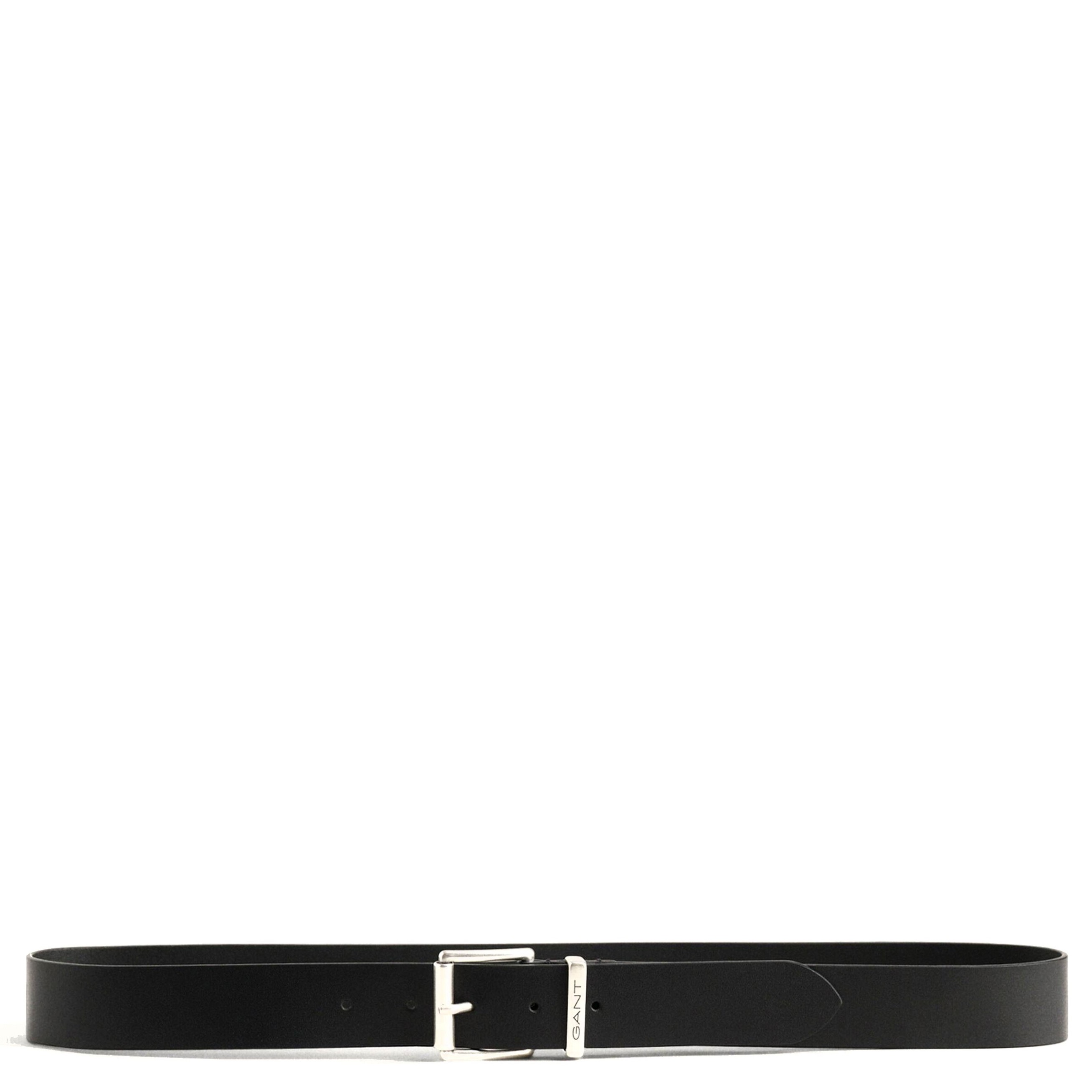 GANT Diržas vyrams, Juoda, LOGO LEATHER BELT 1