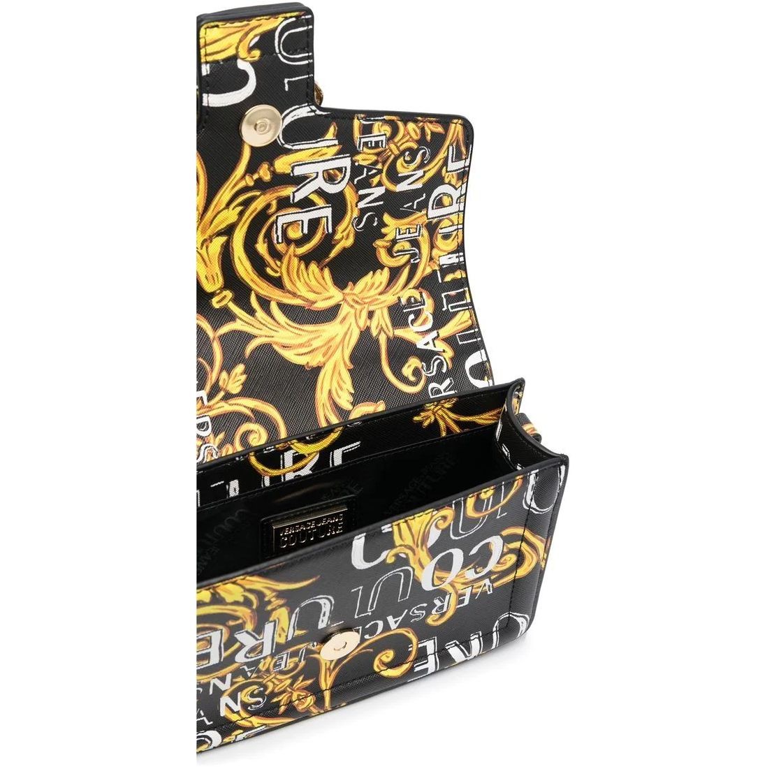 VERSACE JEANS CUTURE Rankinė per petį moterims, BLACK/GOLD, Range f - couture crossbody 4