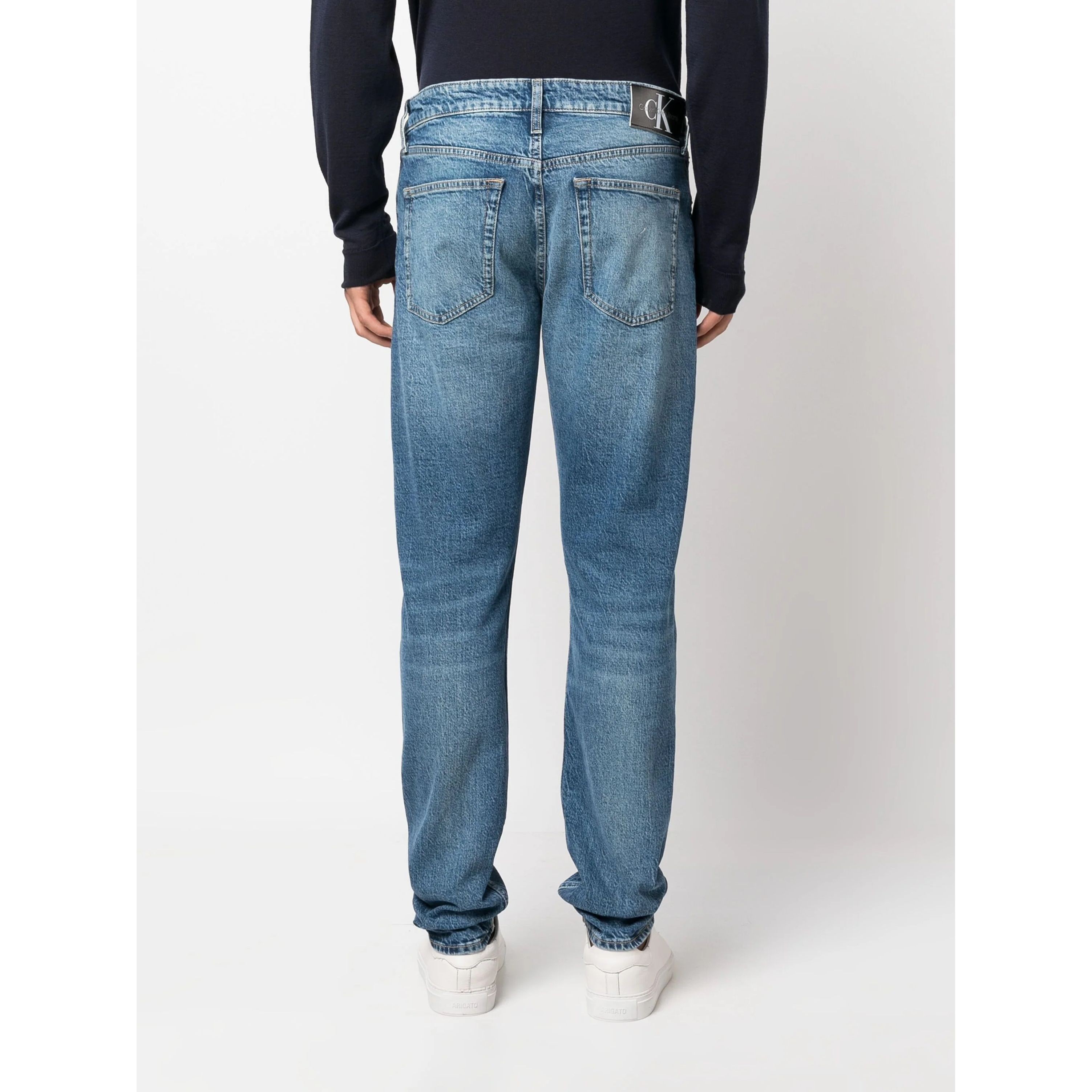 CALVIN KLEIN JEANS Aptempti džinsai vyrams, Mėlyna, Slim taper 3