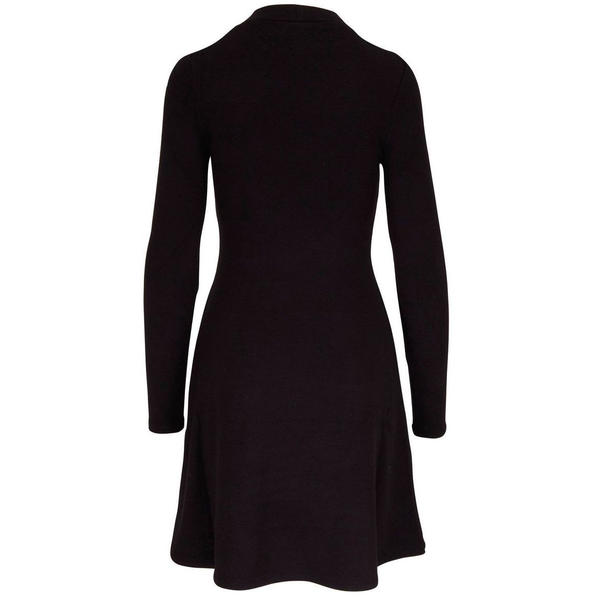 VINCE Mini sijonas moterims, Juoda, Long sleeve short dress 2