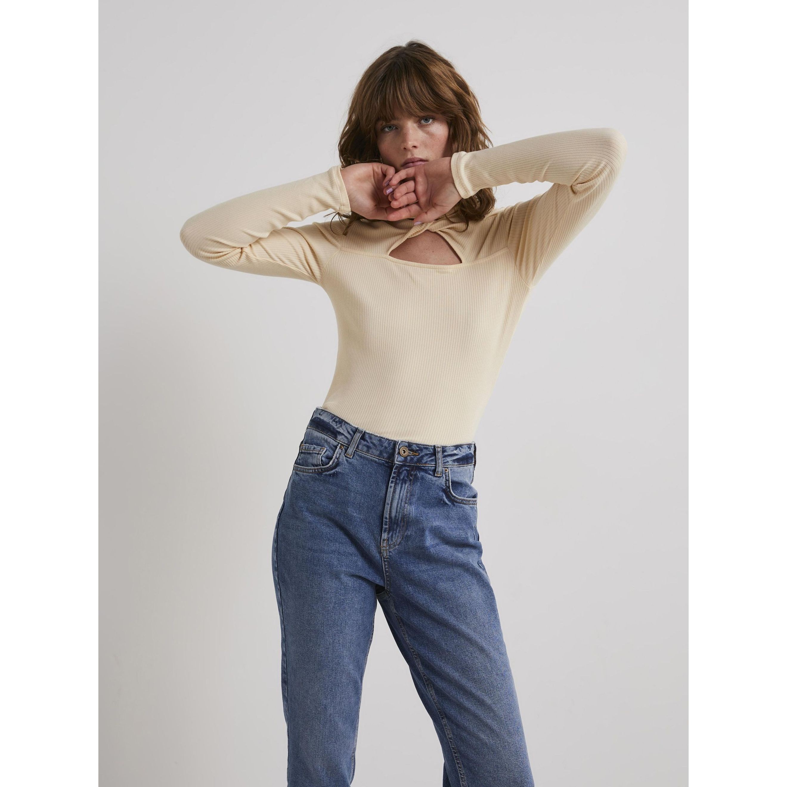 PIECES Palaidinės moterims, Ruda, PCNYRMA LS TOP D2D 5