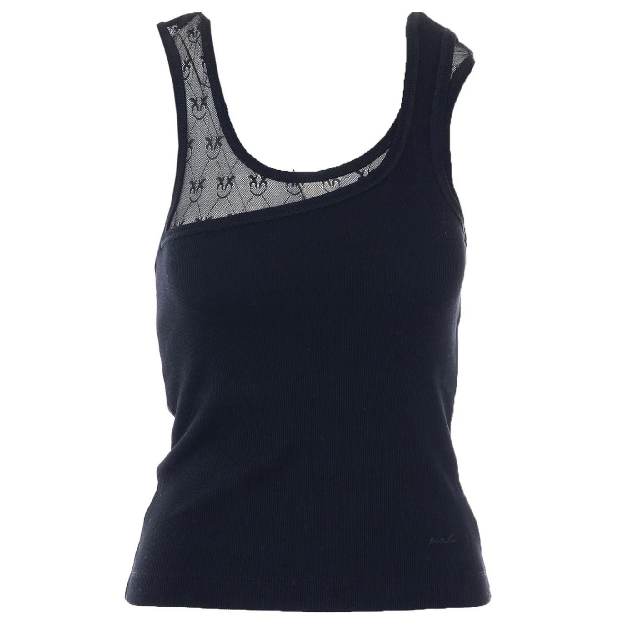 PINKO Marškiniai be rankovių moterims, Juoda, Cupboard tanktop 1