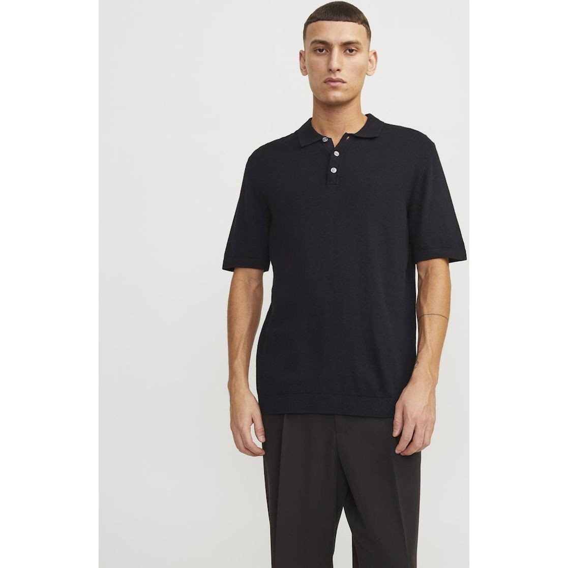 JACK & JONES Megztinis vyrams, Juoda, Jjeemil pullover 2