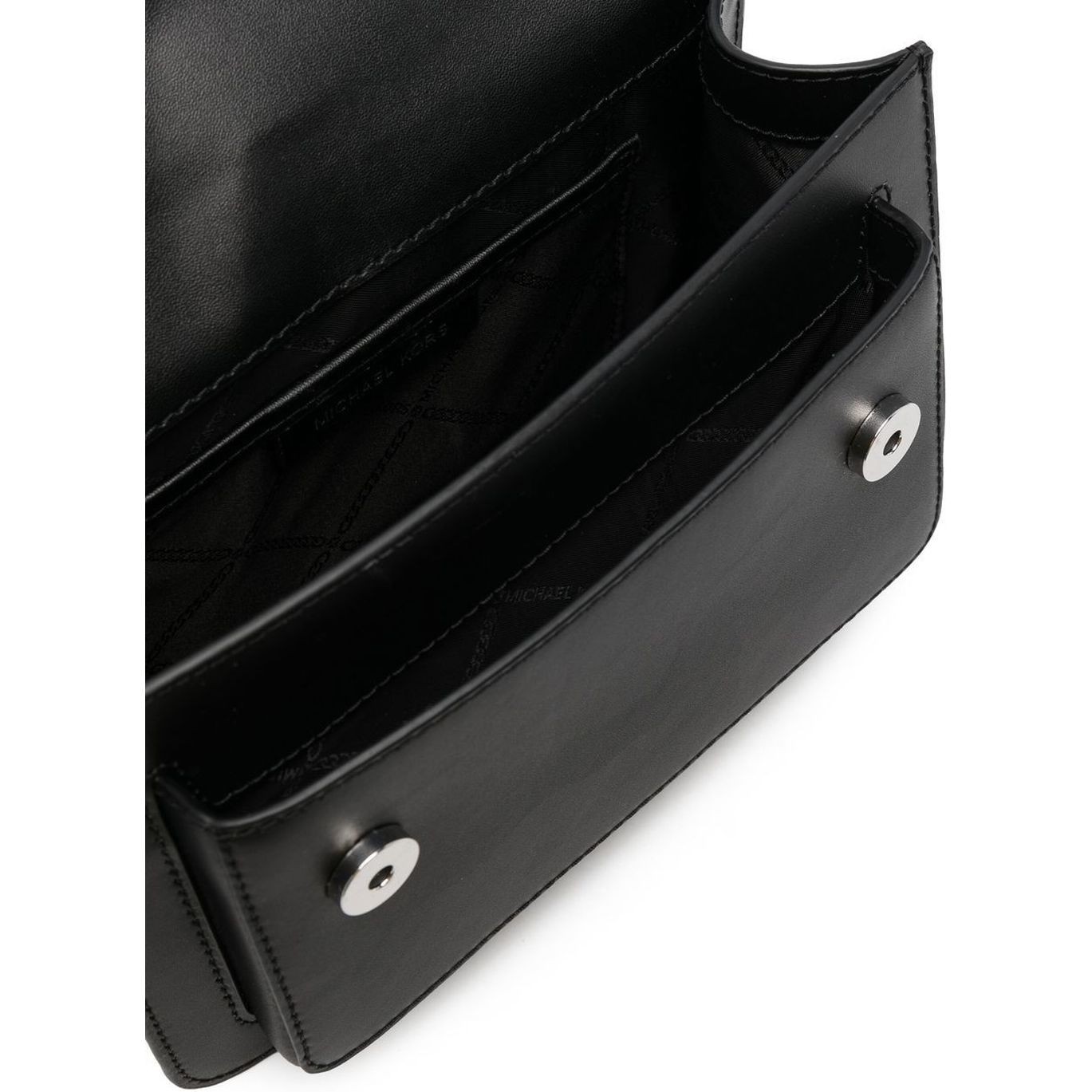 MICHAEL KORS Rankinė per petį moterims, Juoda, Heather leather shoulder bag 4