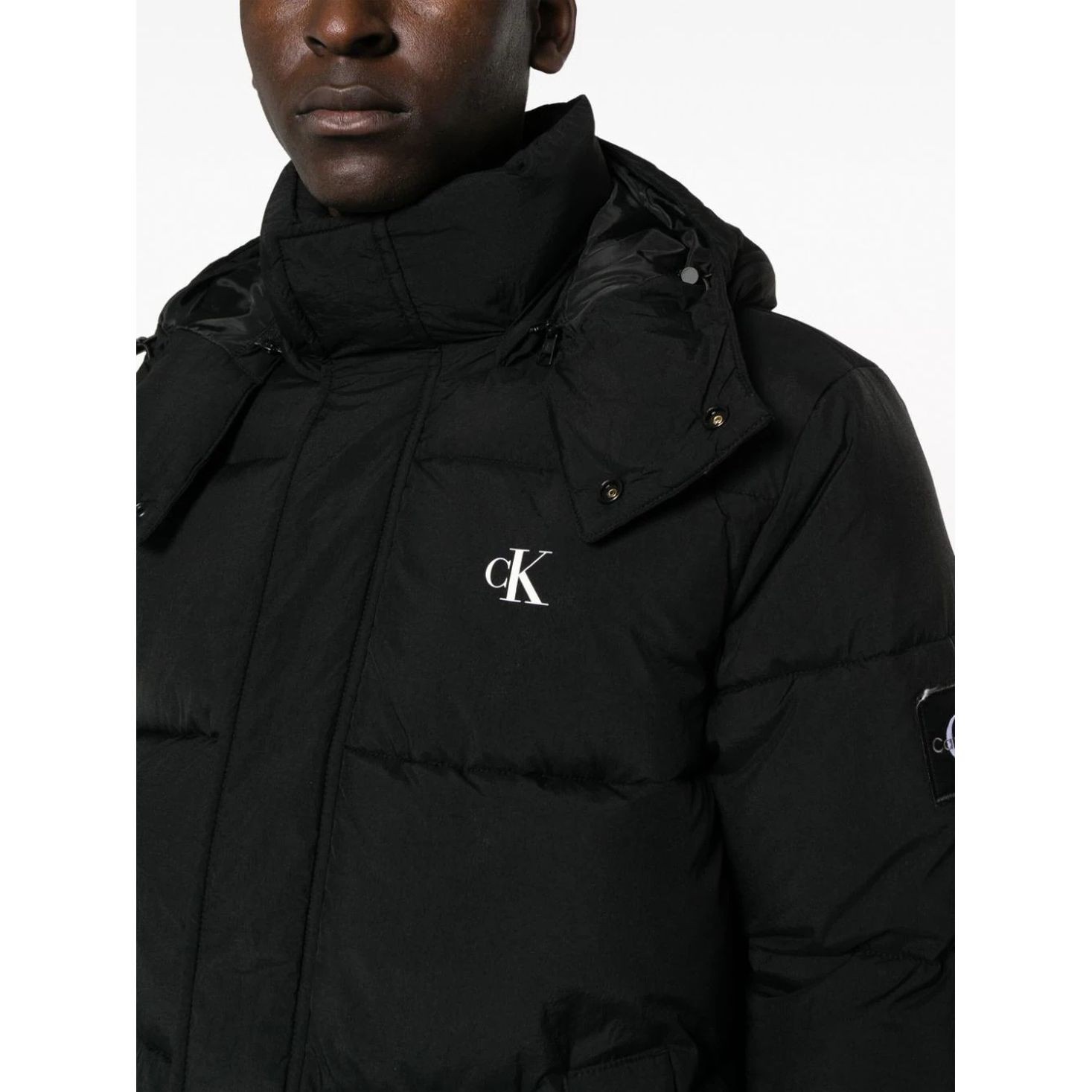 CALVIN KLEIN JEANS Pūkinė striukė vyrams, Juoda, Essentials logo jacket 4