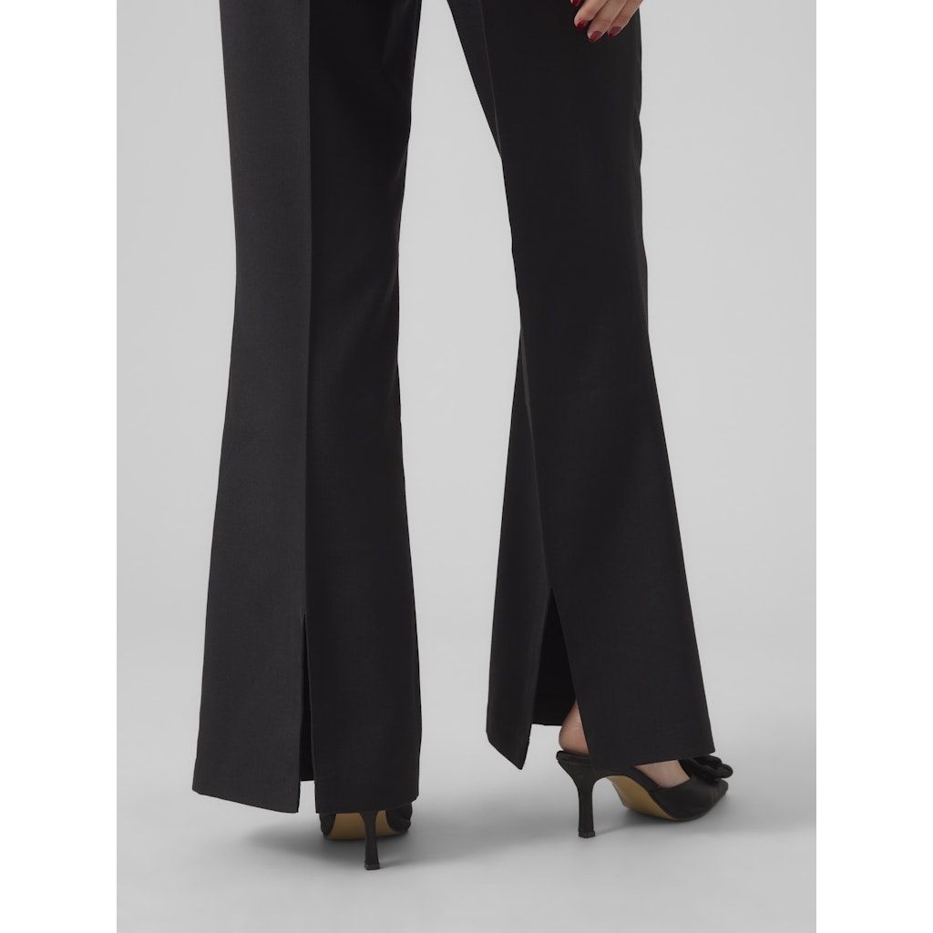 VERO MODA Kelnės moterims, Juoda, VMAVERY MR FLARED PA 4
