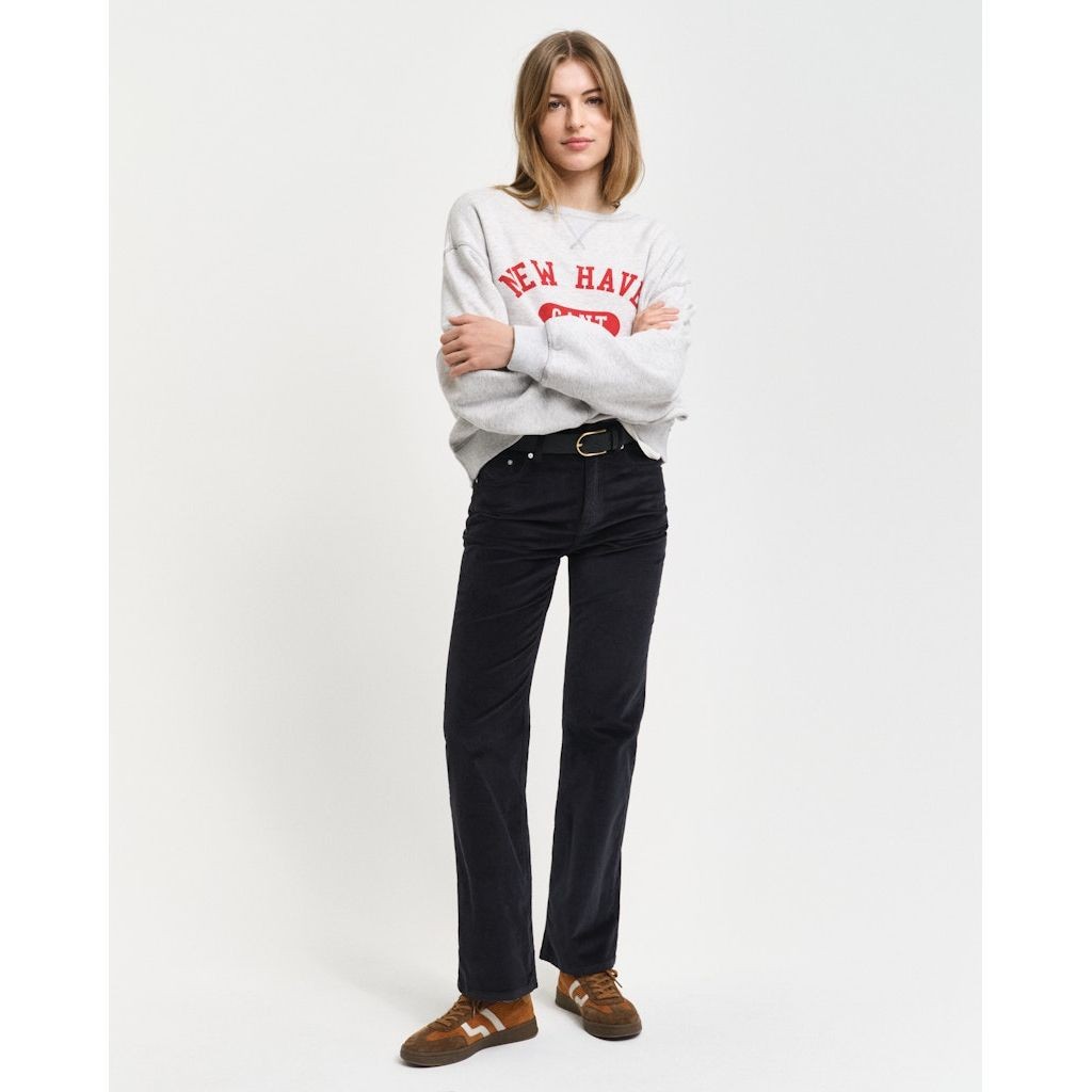 GANT Platėjantys džinsai moterims, Juoda, Corduroy flare Jeans 5