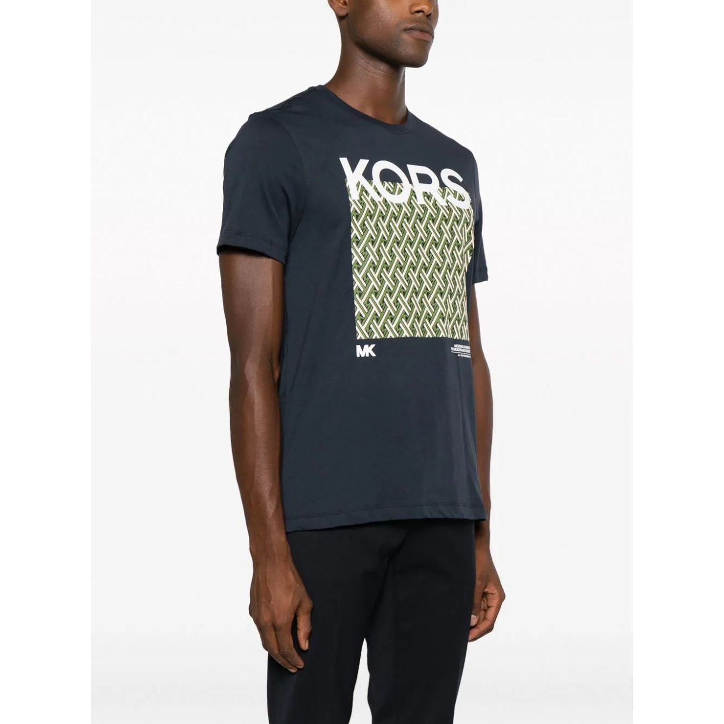 MICHAEL KORS Marškinėliai trump. rankovėmis vyrams, Mėlyna, Lattice kors tee 3