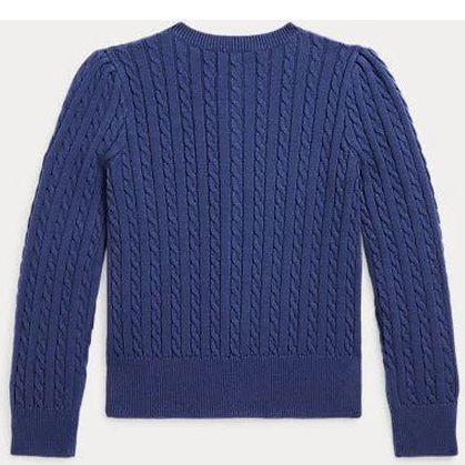 RALPH LAUREN KIDS Kardiganas mergaitėms, Mėlyna, Cable cardigan 2