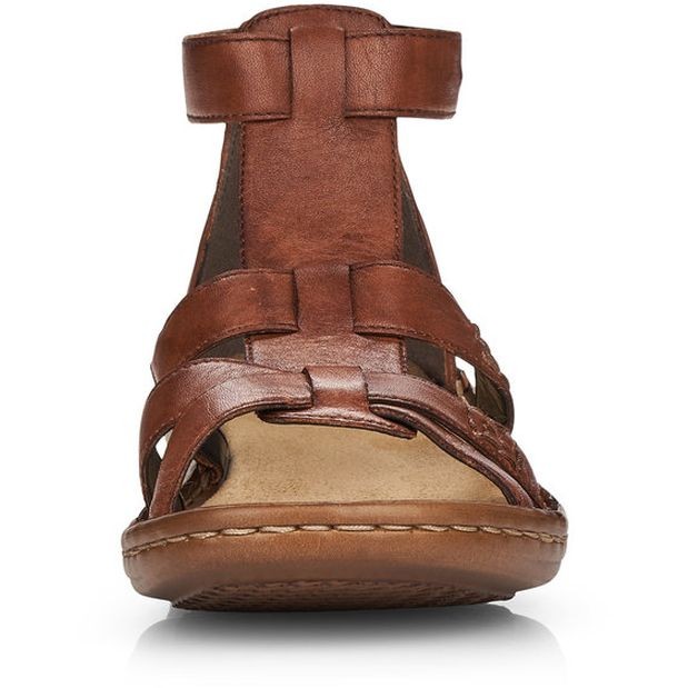 RIEKER Basutės moterims, Ruda, SANDALS 7