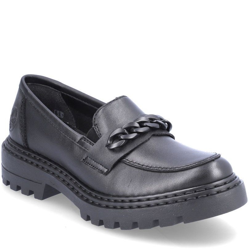 RIEKER Loaferiai moterims, Juoda, LOAFERS 1