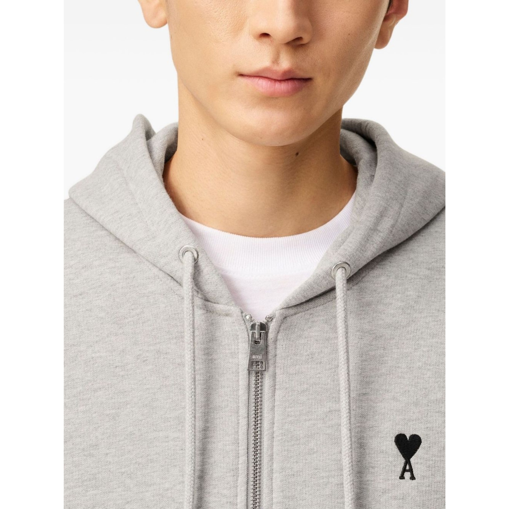 AMI PARIS Džemperis vyrams, Pilka, Contrasted ami de coeur hoodie 3
