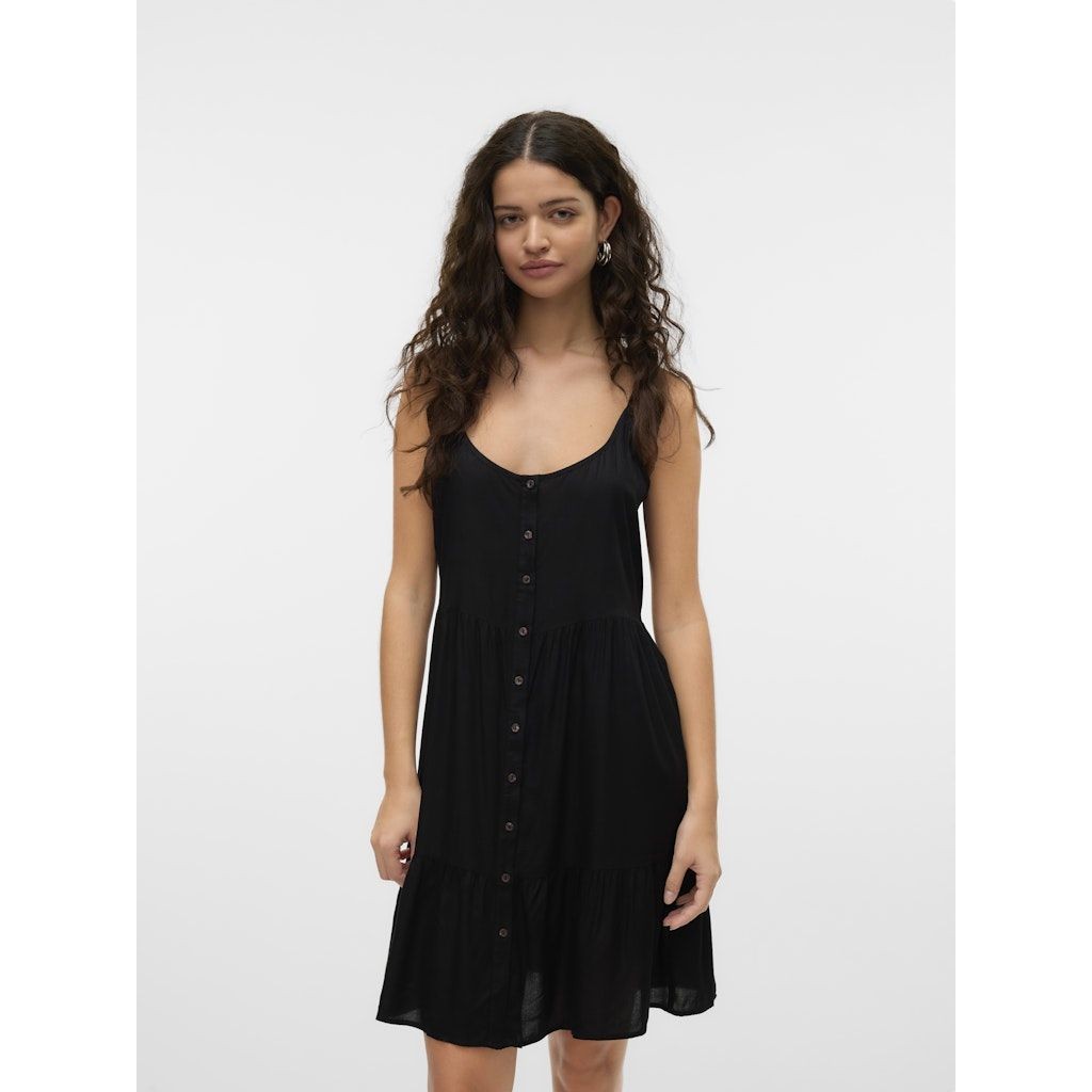VERO MODA Mini suknelė moterims, Juoda, Bumpy short singlet dress 2