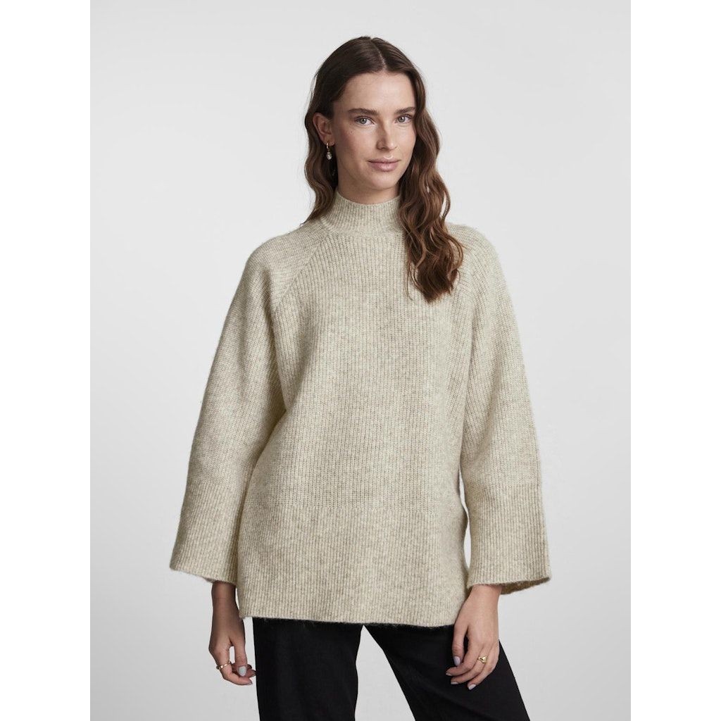 PIECES Megztinis moterims, Balta, PCJADE LS OVERSIZE H 2