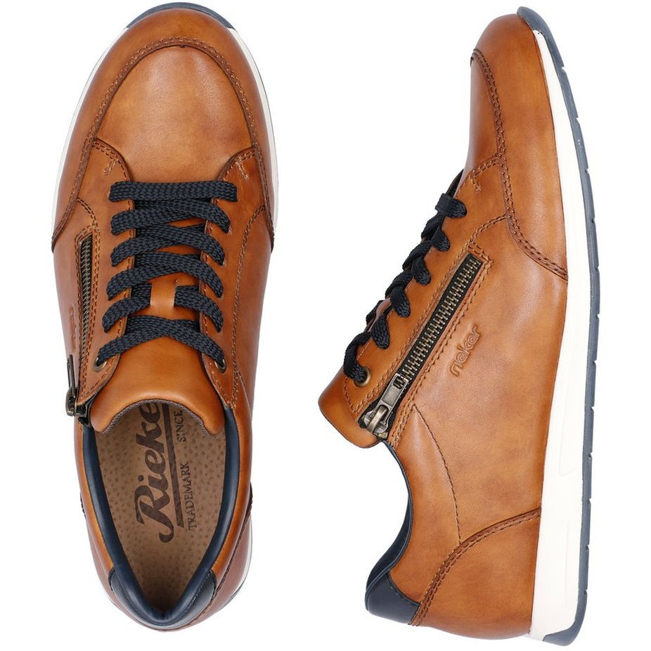 RIEKER Laisvalaikio bateliai vyrams, Ruda, LEISURE 11