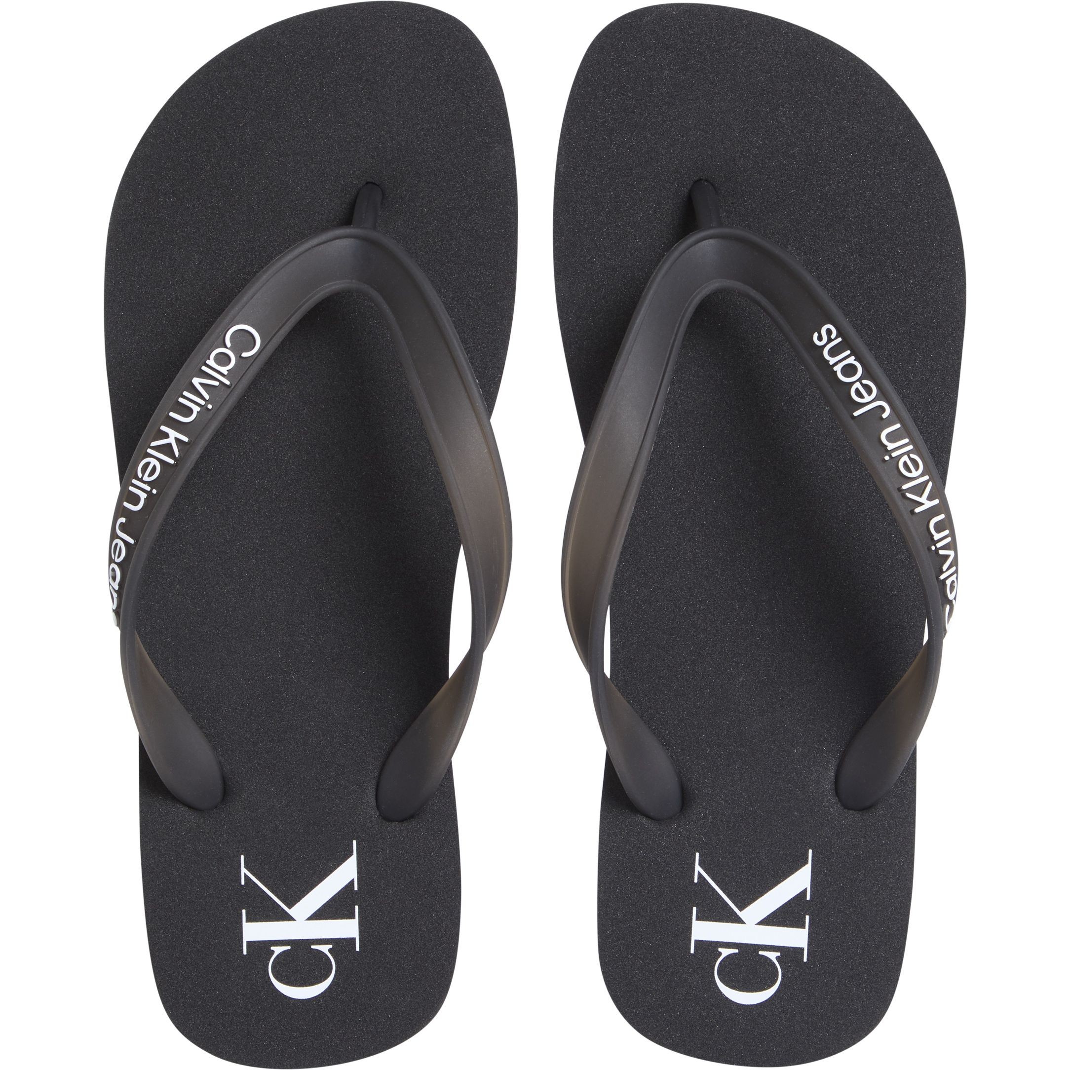 CALVIN KLEIN JEANS Pliažo šlepetės per pirštą moterims, Juoda, Beach sandal 3