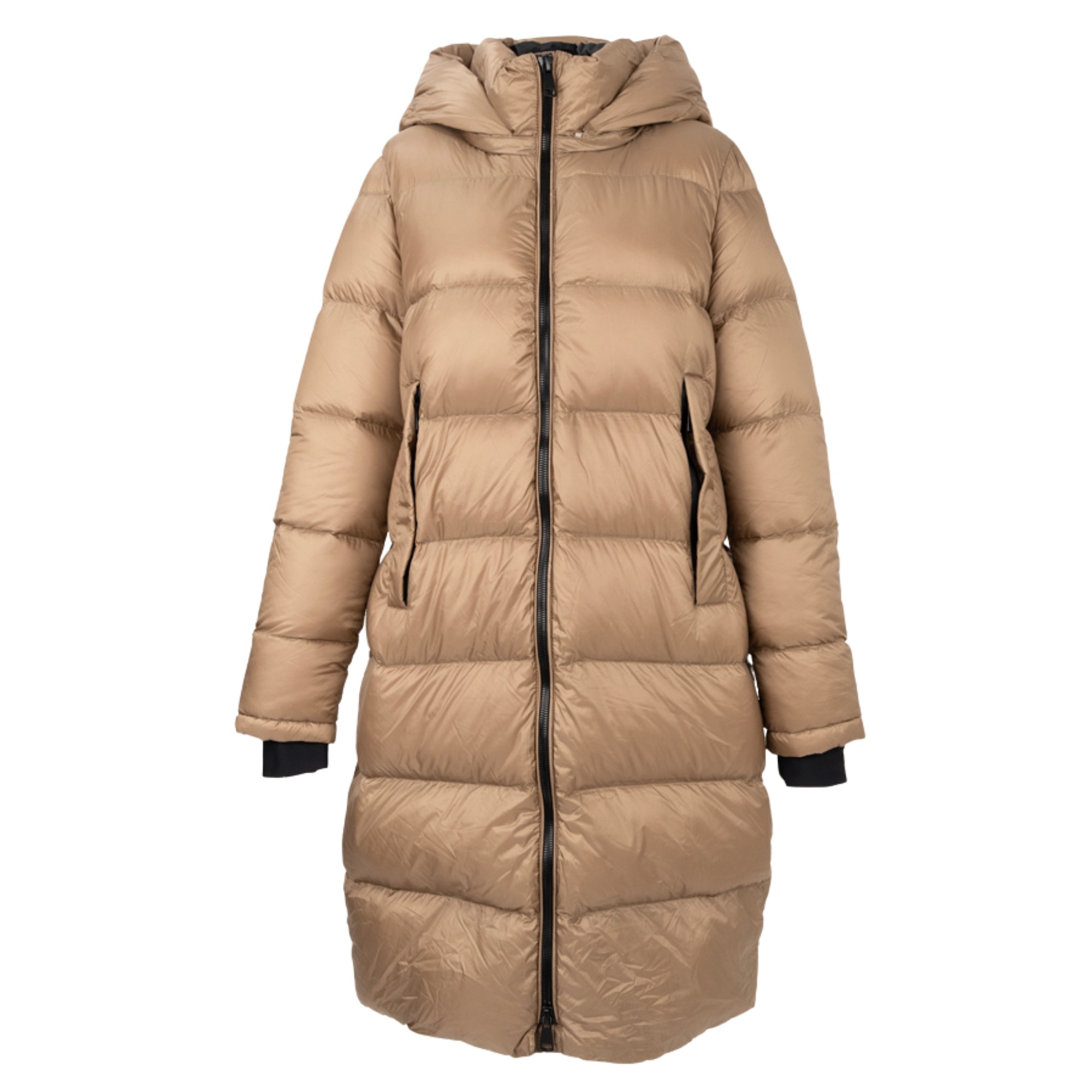 SERGIO MORETTI Pūkinė striukė moterims, Smėlio, Jackets 1