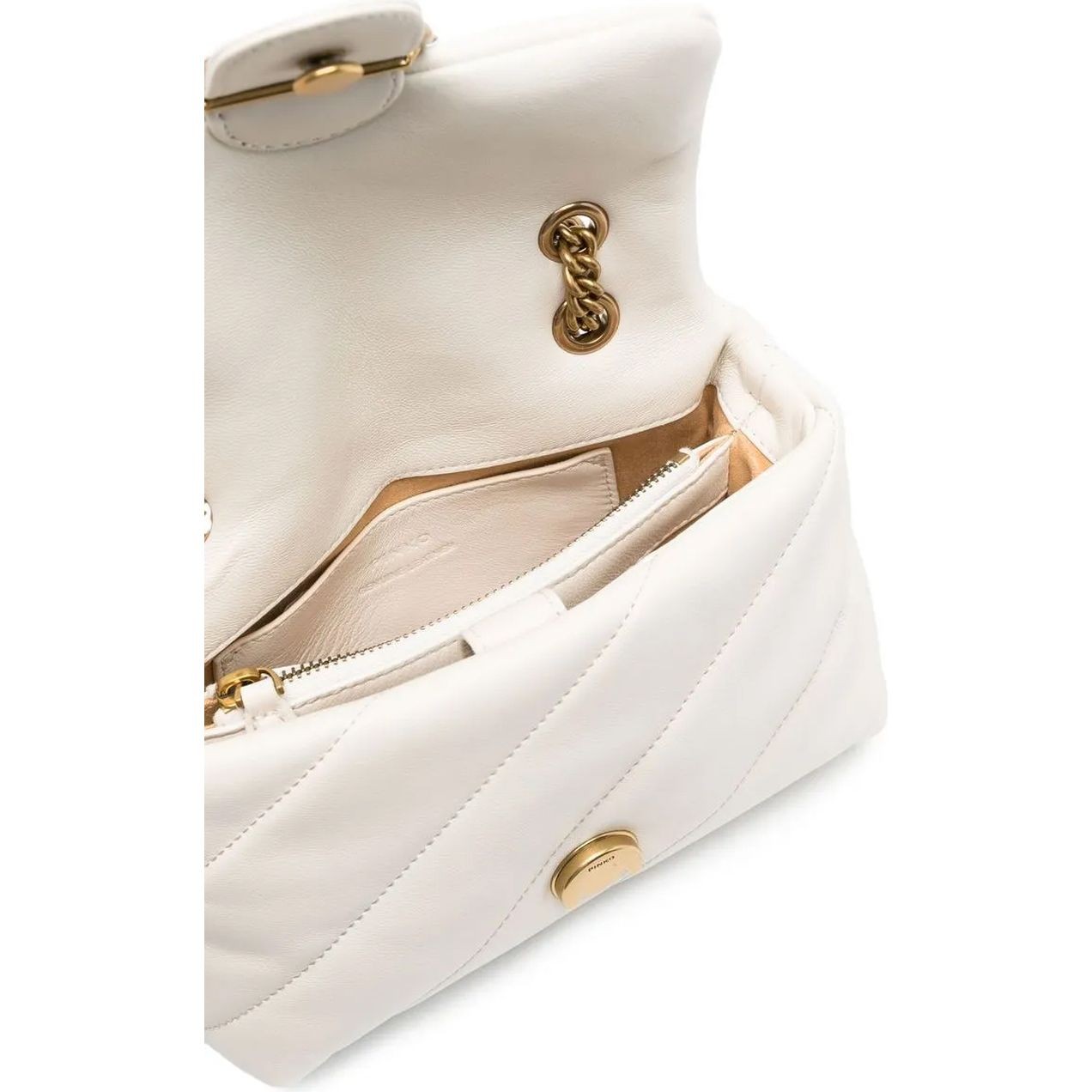 PINKO Rankinė per petį moterims, Balta, Love puff mini bag 4