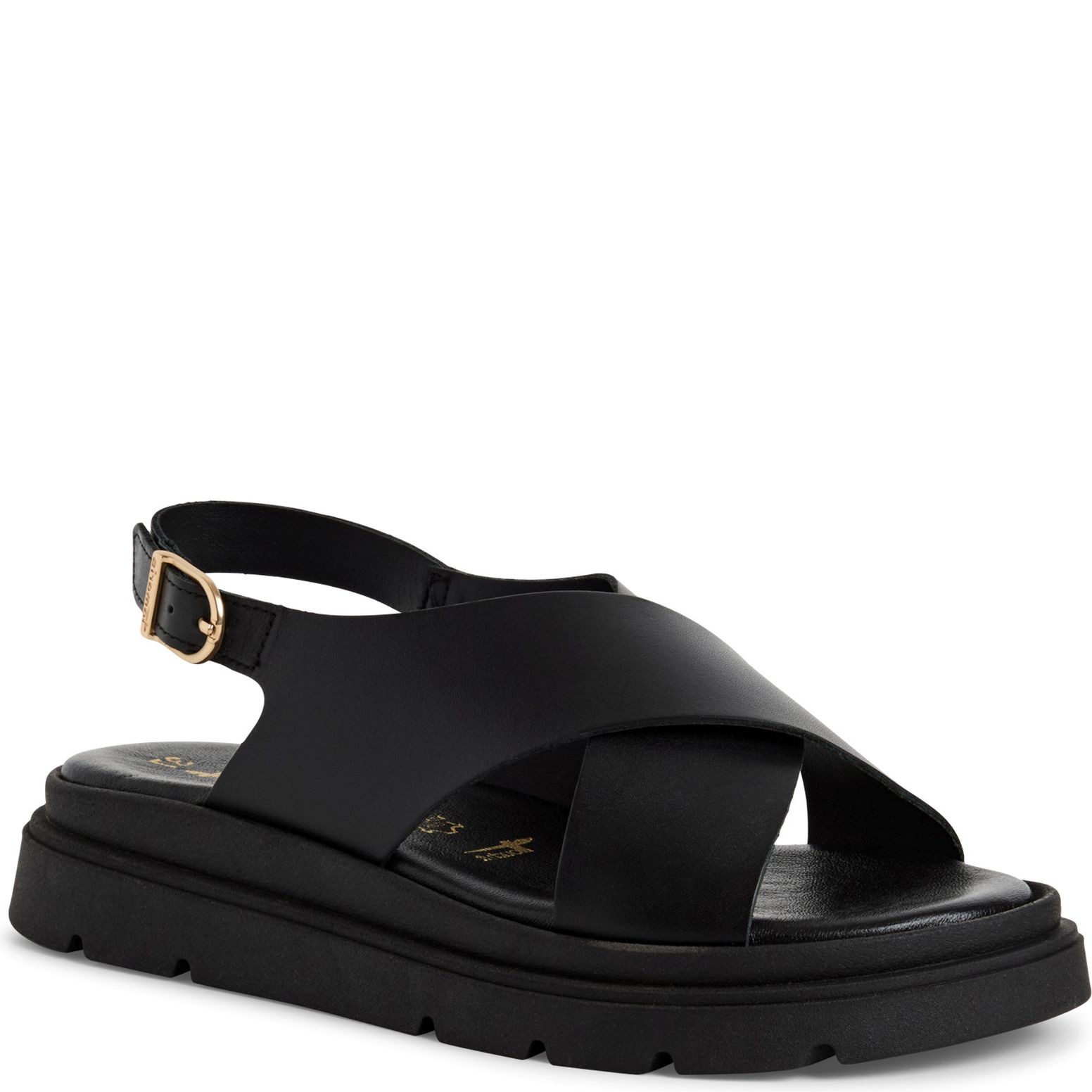 TAMARIS Basutės moterims, Juoda, Wedge/plat sand 1