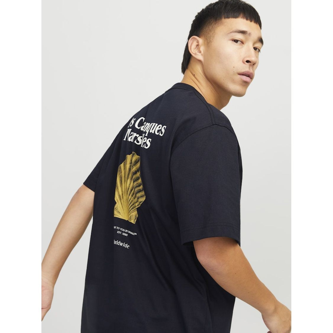 JACK & JONES Marškinėliai vyrams, Juoda, Paros easter sketch tee 8