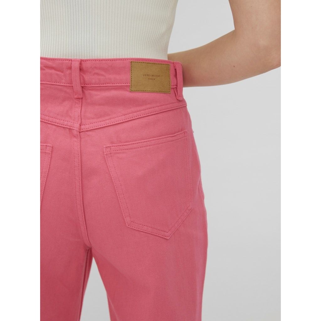 VERO MODA Tiesūs džinsai moterims, Rožinė, VMKITHY HR LOOSE STRA 6