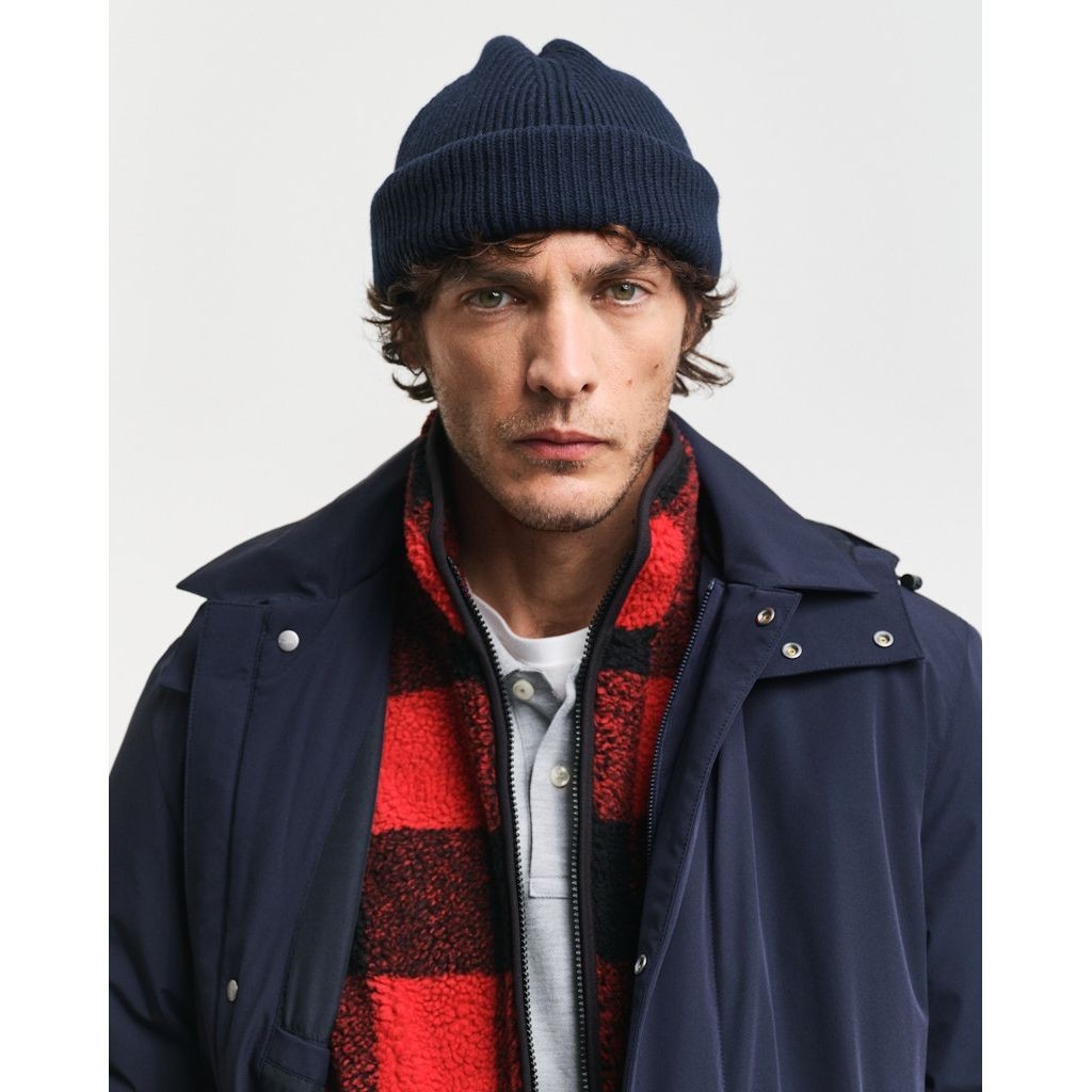 GANT Kepurė moterims, Mėlyna, Wool ribbed beanie 2