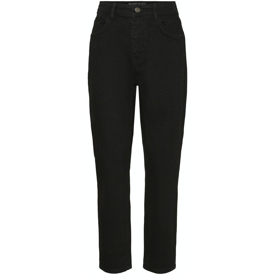 NOISY MAY Slim džinsai moterims, Juoda, NMKATY HW SLIM MOM A 1