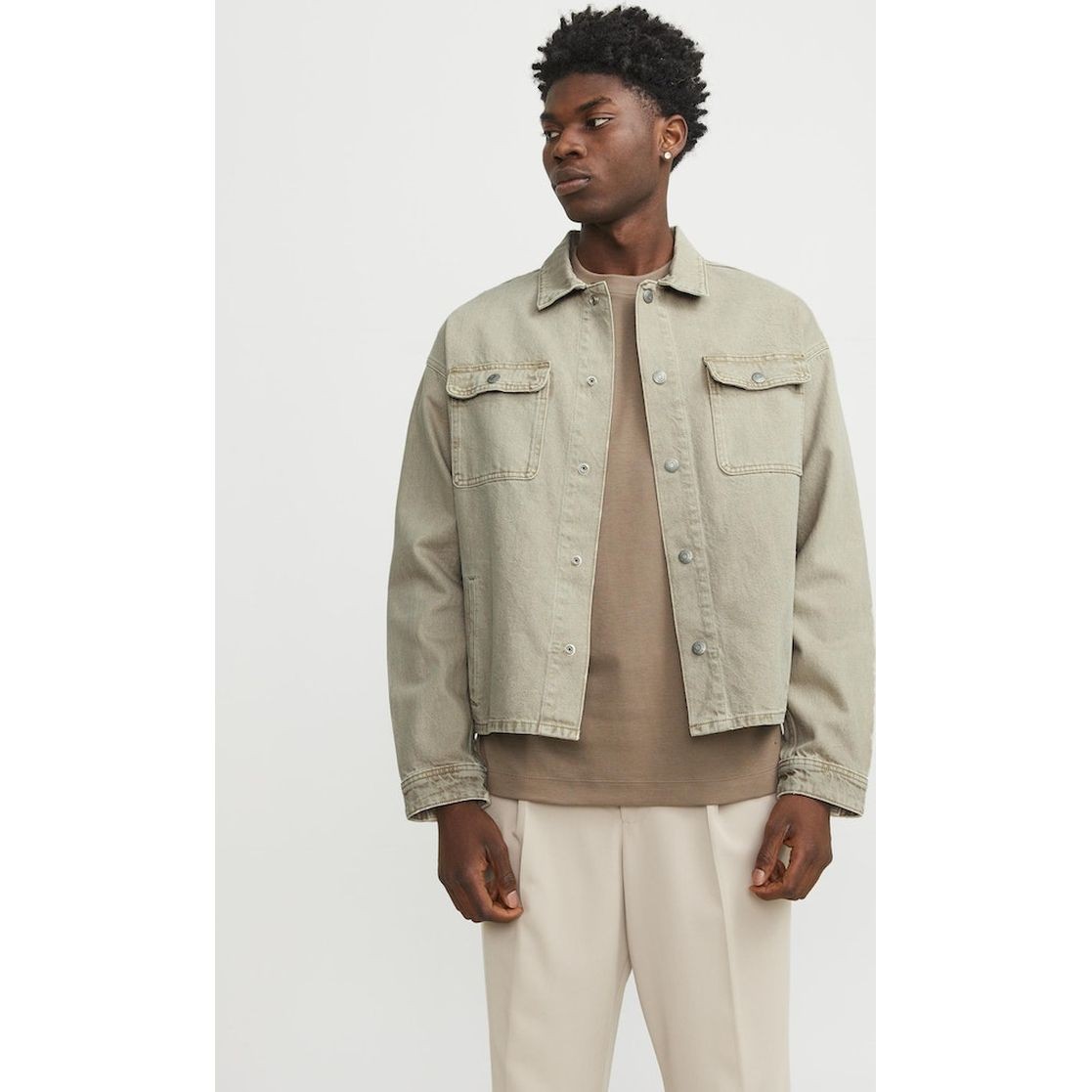 JACK & JONES Marškiniai vyrams, Smėlio, Jjichase shirts 4