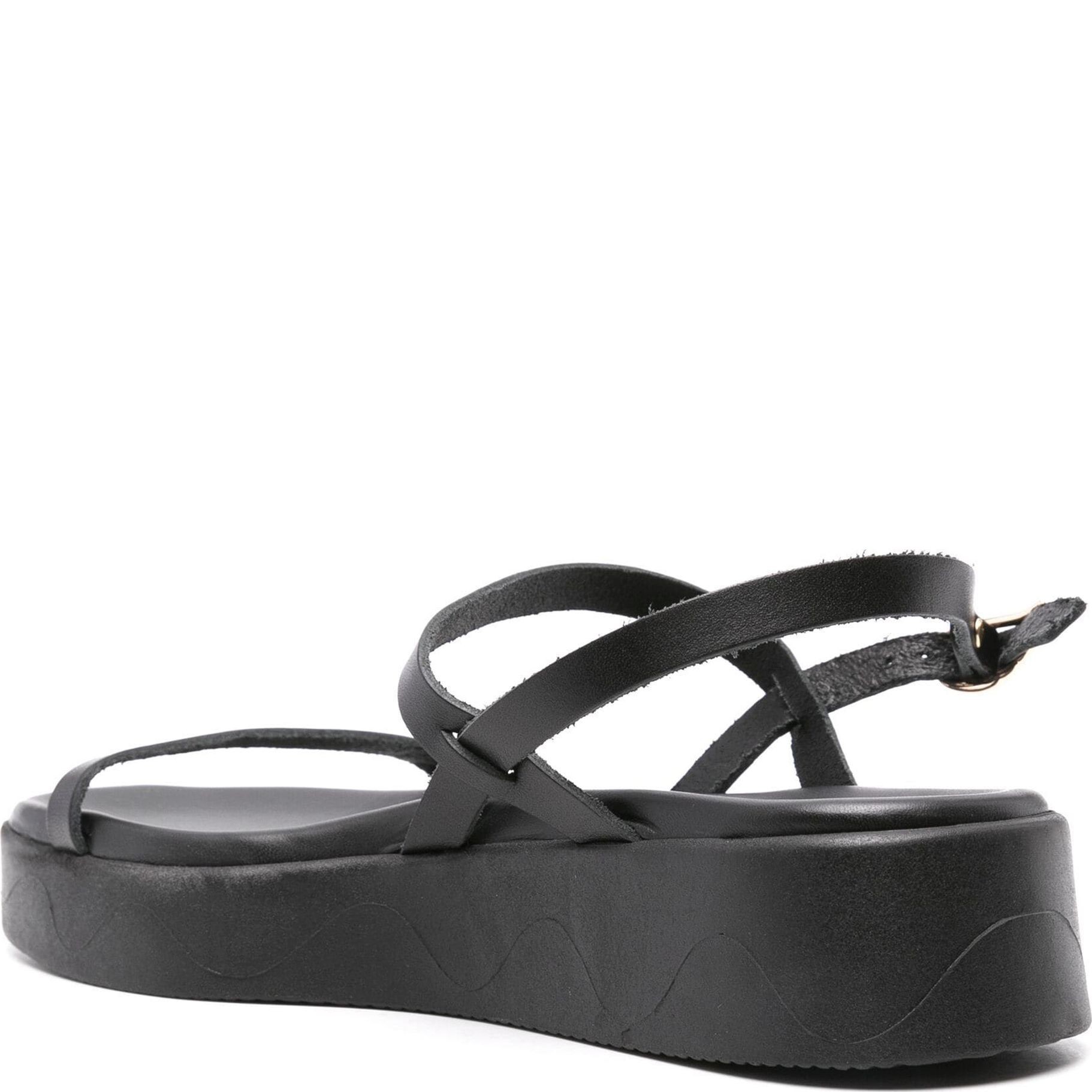 ANCIENT GREEK SANDAL Basutės moterims, Juoda, Evriali vachetta sandals 3