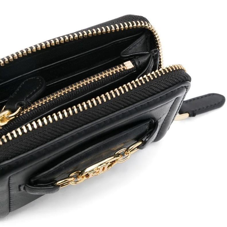 LAUREN RALPH LAUREN Piniginė moterims, Juoda, Smooth leather zip wallet 3
