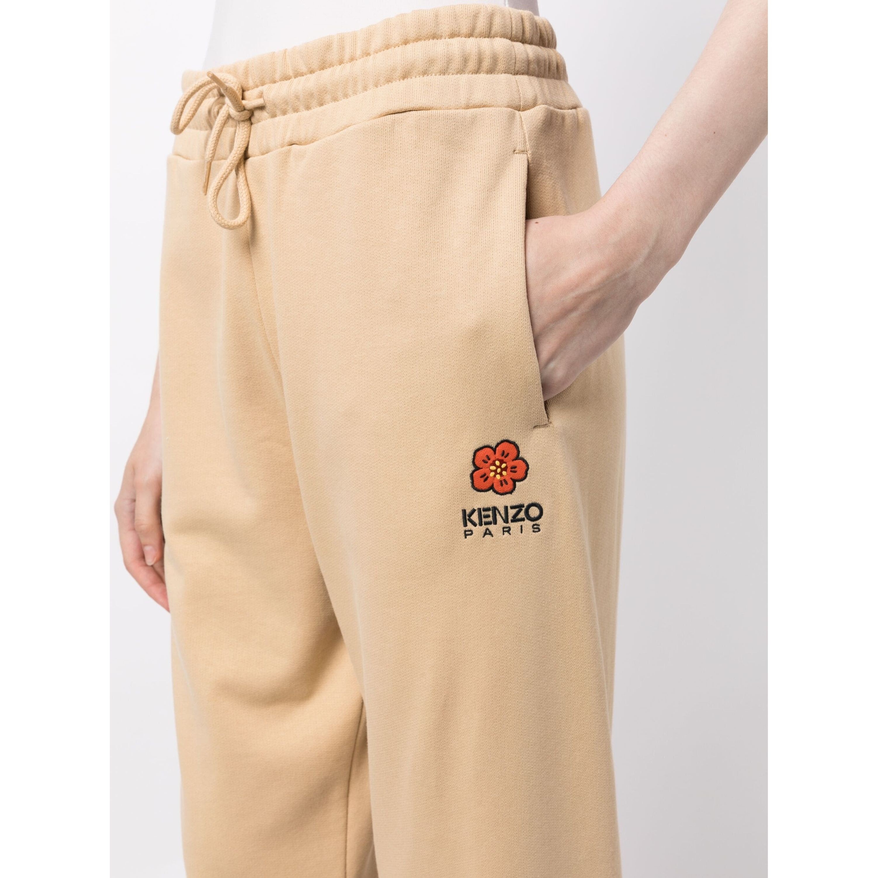 KENZO Sportinės kelnės moterims, Ruda, Crest logo classic jogpants 4