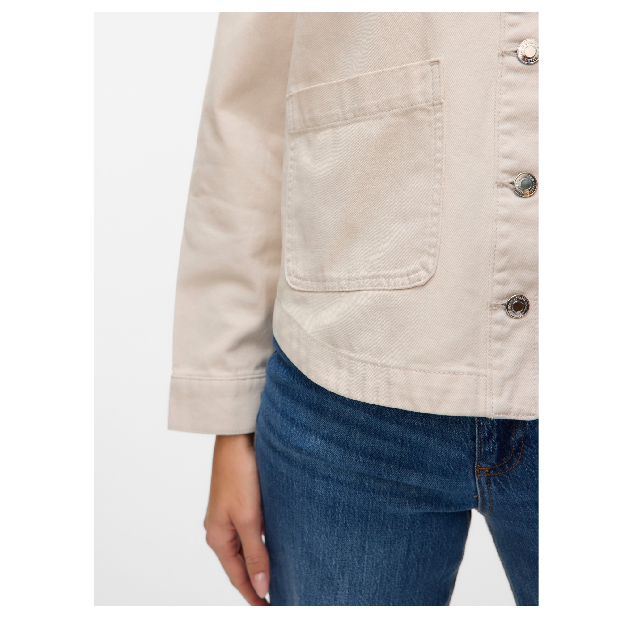 VERO MODA Džinsinis švarkas moterims, Balta, Jamie denim 5