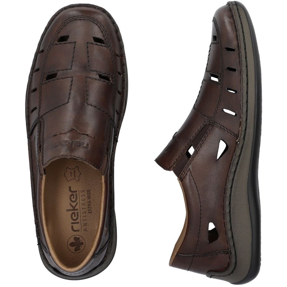 RIEKER Basutės vyrams, Ruda, SANDALS 11