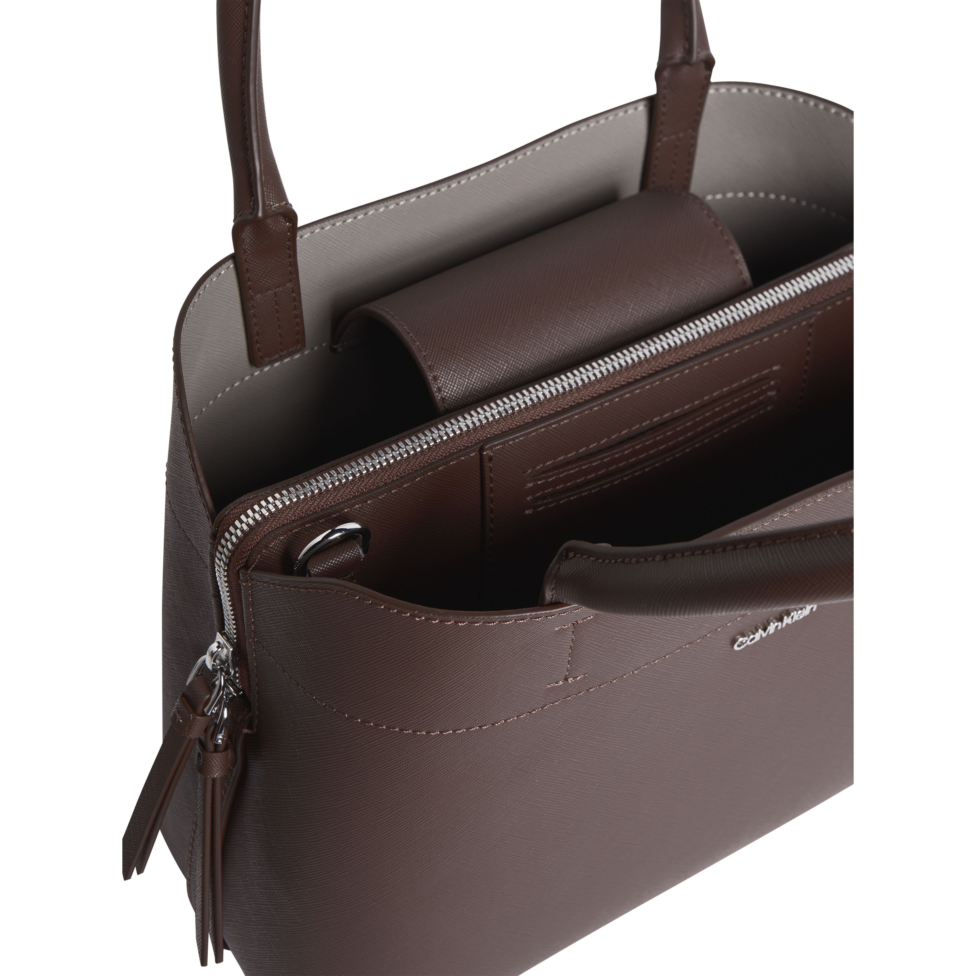 CALVIN KLEIN Pirkinių krepšys moterims, Ruda, Business medium tote 3