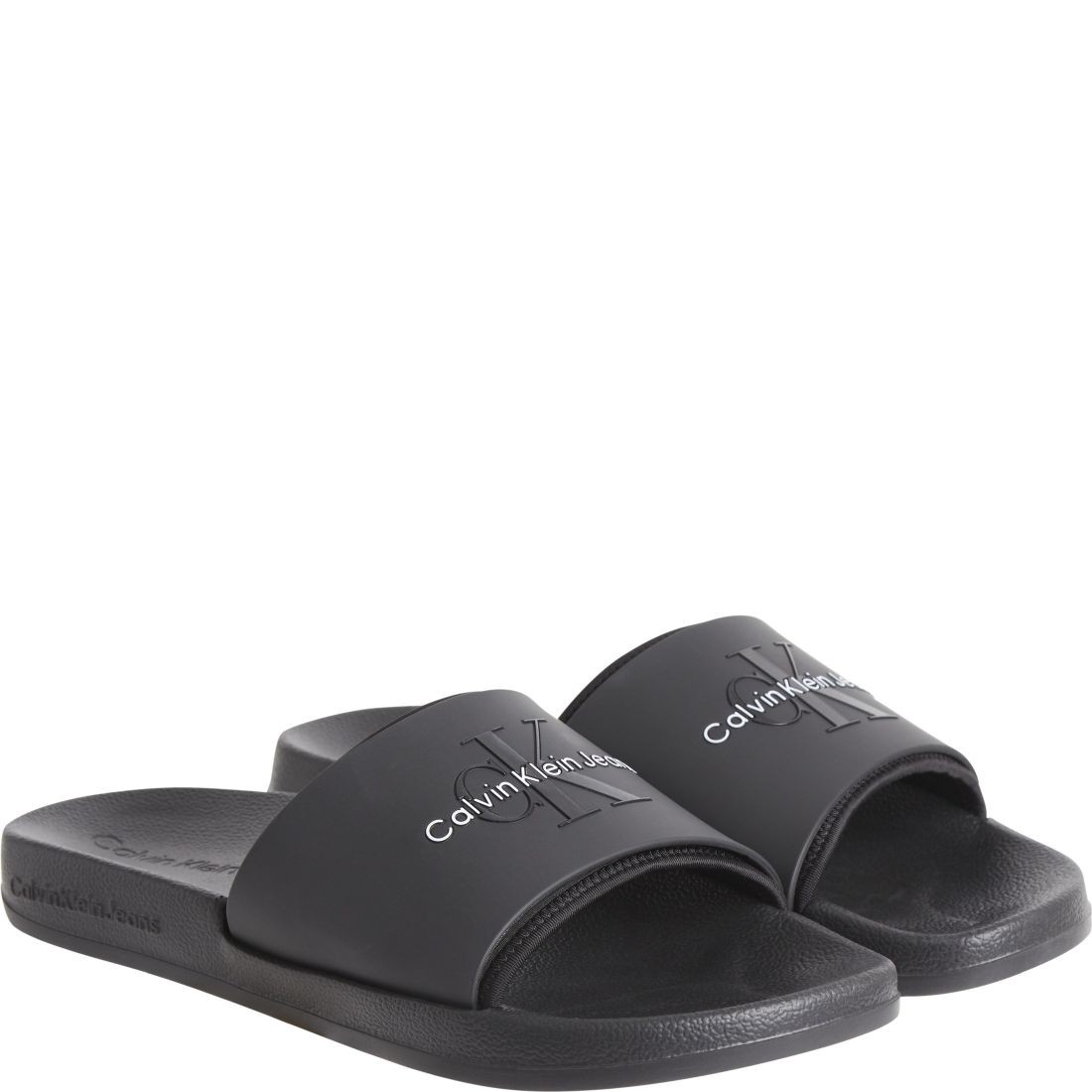 CALVIN KLEIN JEANS Šlepetės vyrams, Juoda, Slide monogram 1