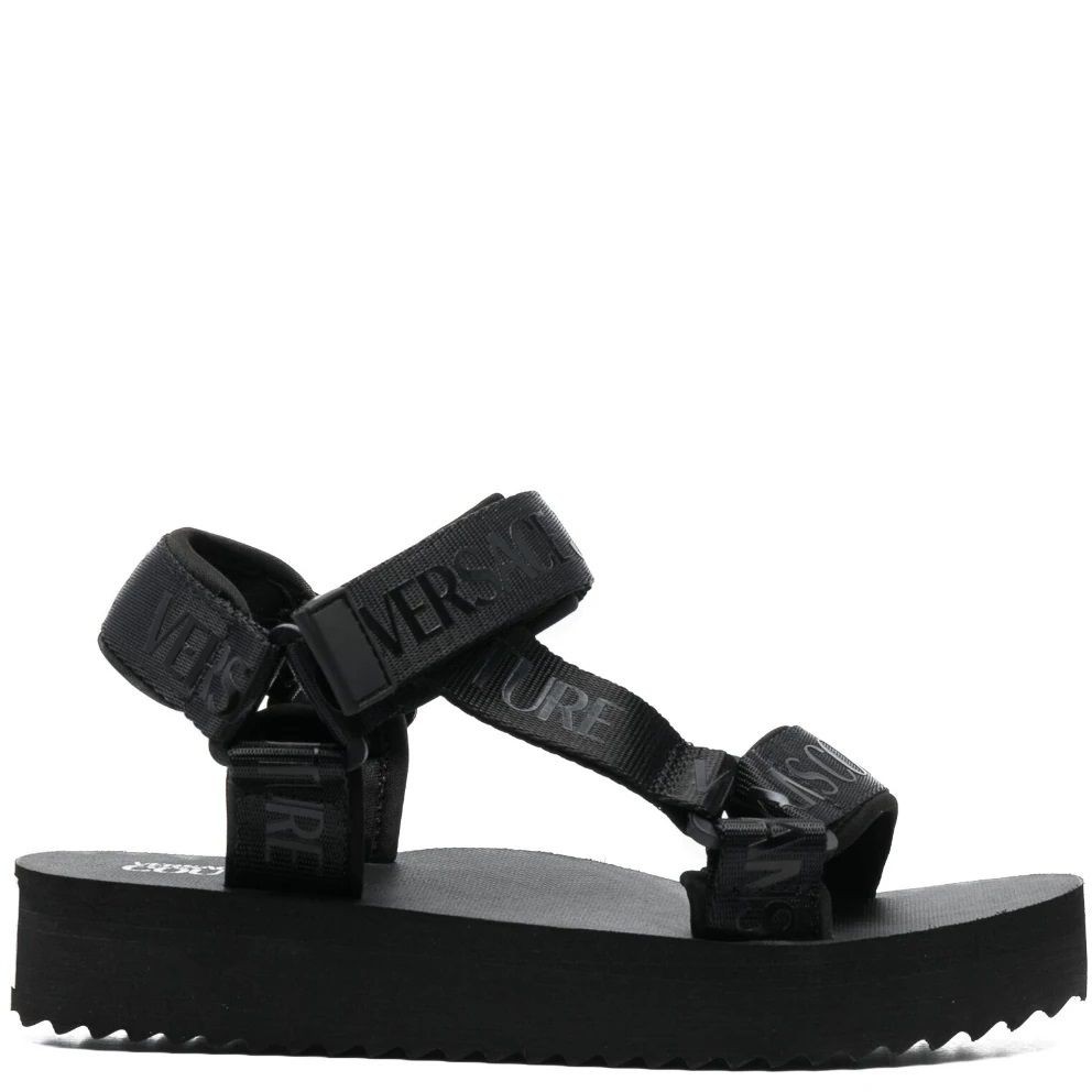 VERSACE JEANS CUTURE Basutės moterims, Juoda, Fondo miami sandals 2