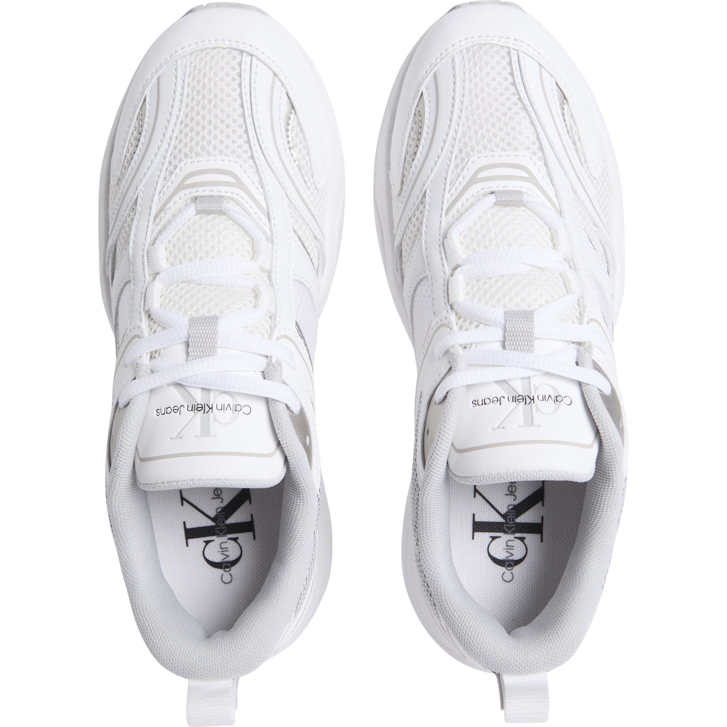 CALVIN KLEIN JEANS Laisvalaikio bateliai moterims, Balta, Retro tennis mesh sneaker 3