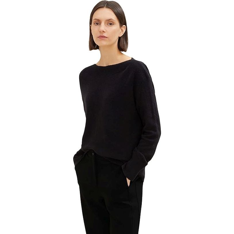 TOM TAILOR Sportinis nertinis moterims, Juoda, Megztinis 2